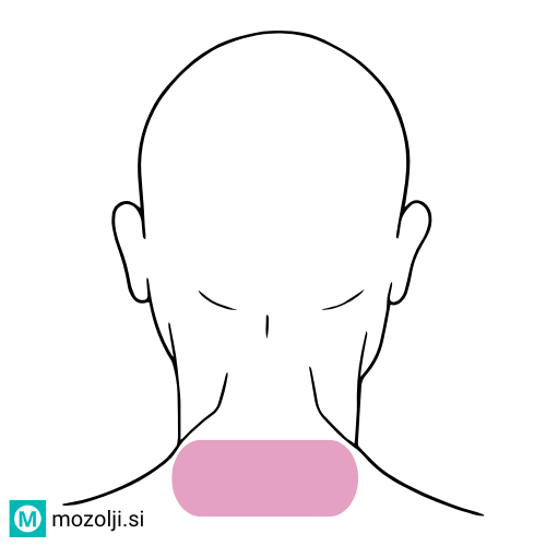 oseba z aknami na vratu