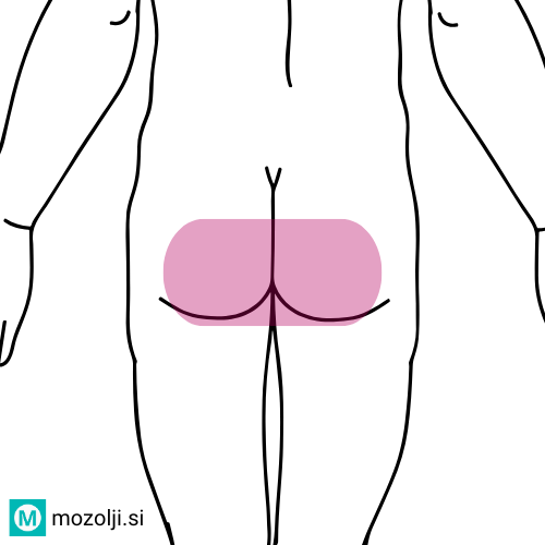 oseba z aknami na zadnjici